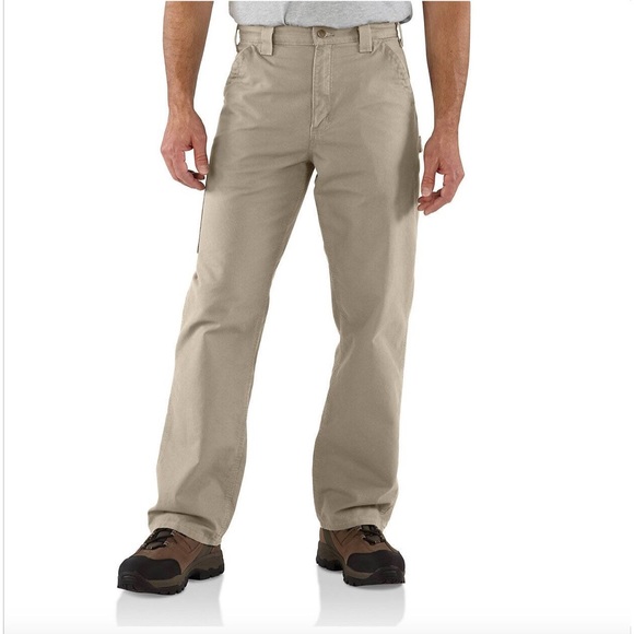 Carhartt Tan Loose Fit Canvas Utility Work Pants
